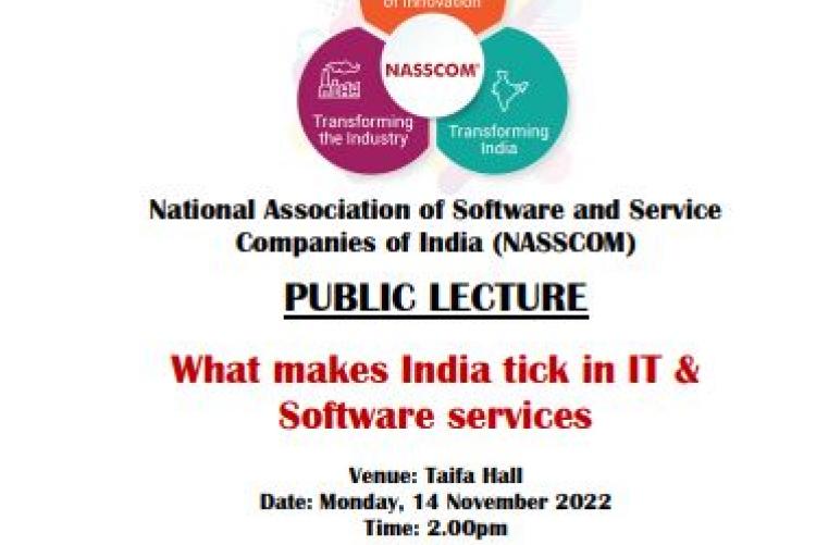 PUBLIC LECTURE IN TAIFA HALL BY NASSCOM INDIA 