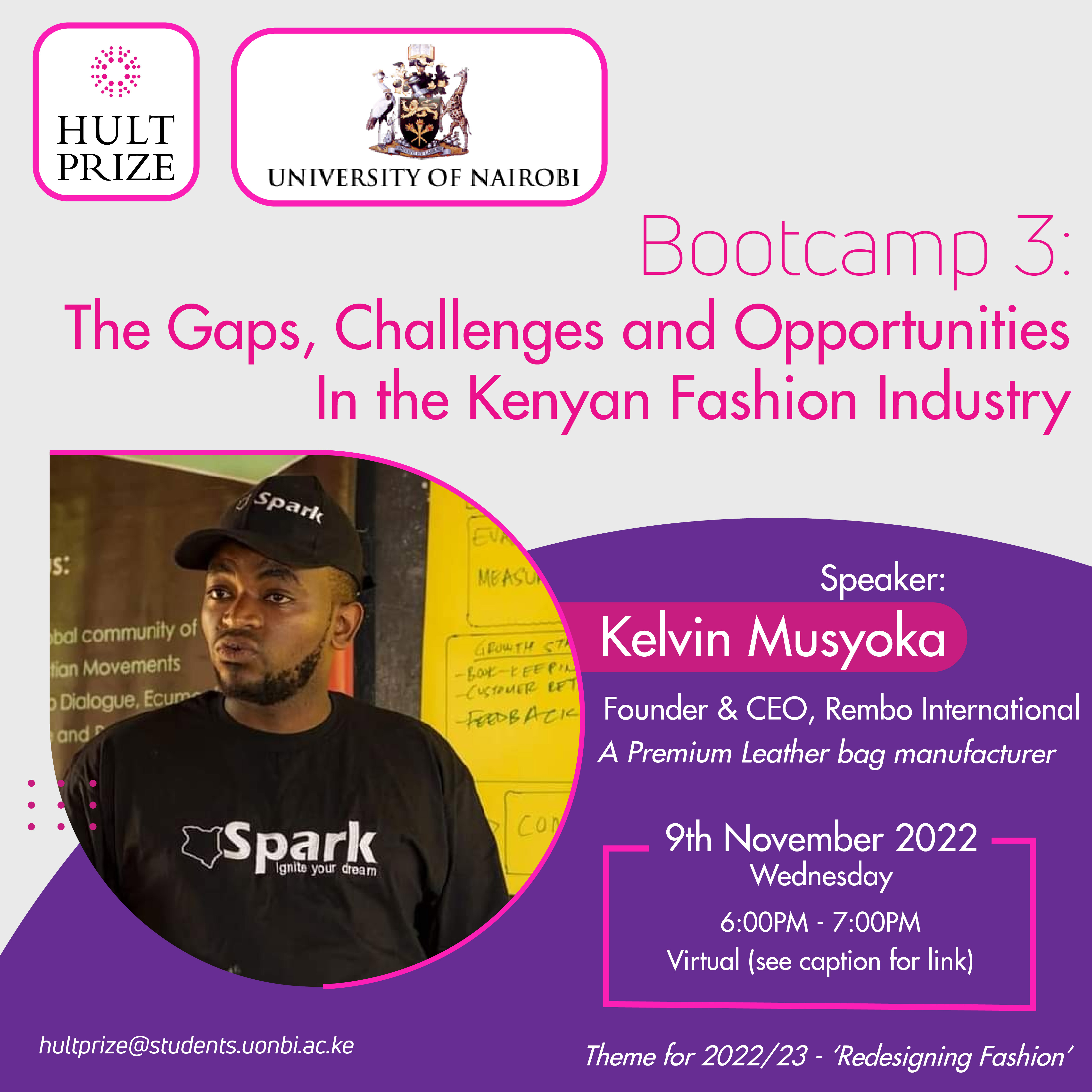 HULT PRIZE BOOTCAMP 3 ‘THE GAPS-CHALLENGES AND OPPORTUNITIES IN THE KENYAN FASHION INDUSTRY