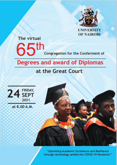 65th University of Nairobi Graduation Booklet