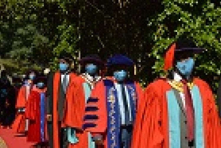 Academic Procession includes Prof.Kiama,former VC's and the mace bearer
