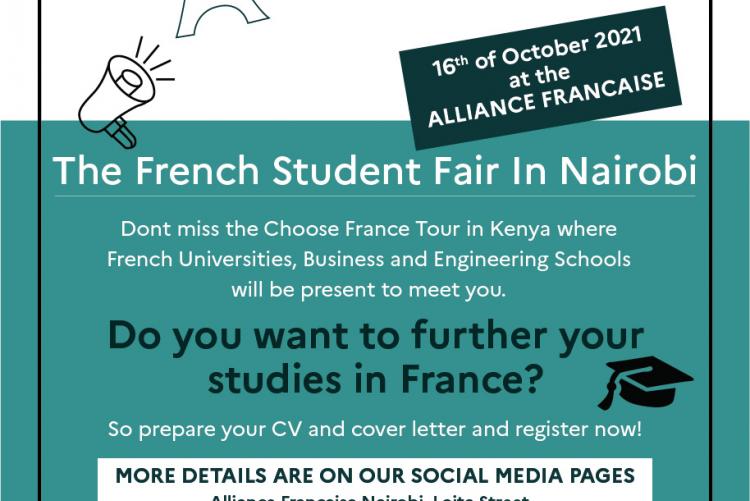 Invitation to the French Student Fair in Nairobi - October 16, 2021 - 9am-6pm