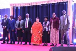 Relevant stakeholders gather for a picture after the official launch of the UoN Foundation