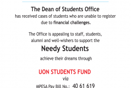UoN Needy Students Fund-Support a Needy student